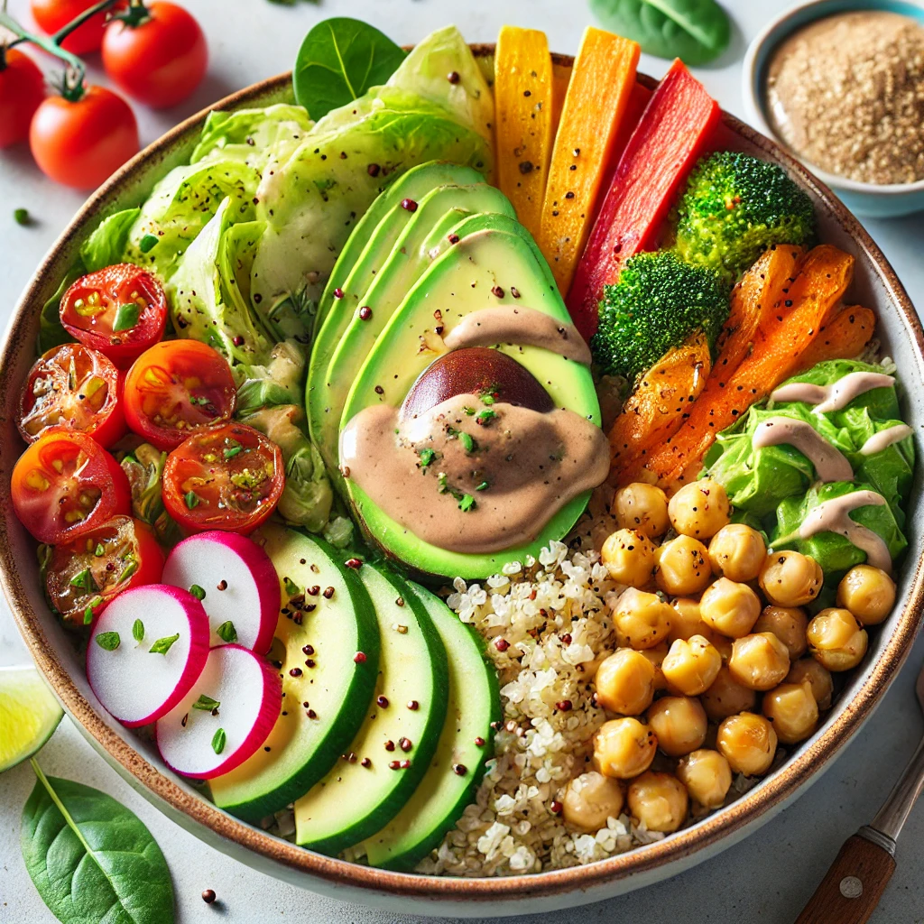 Vegan Buddha Bowl with Quinoa and Roasted Vegetables